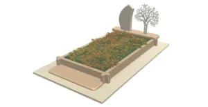 Solutions funéraires écologiques - Notre monument funéraire Gaia avec un bac de végétalisation